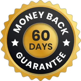 60-Day Money Back Guarantee Badge for Cardio Slim Tea